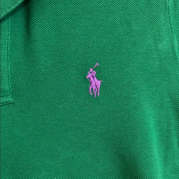 Ralph Lauren Green Fitted Polo Shirt, size Medium - Picture 3 of 4